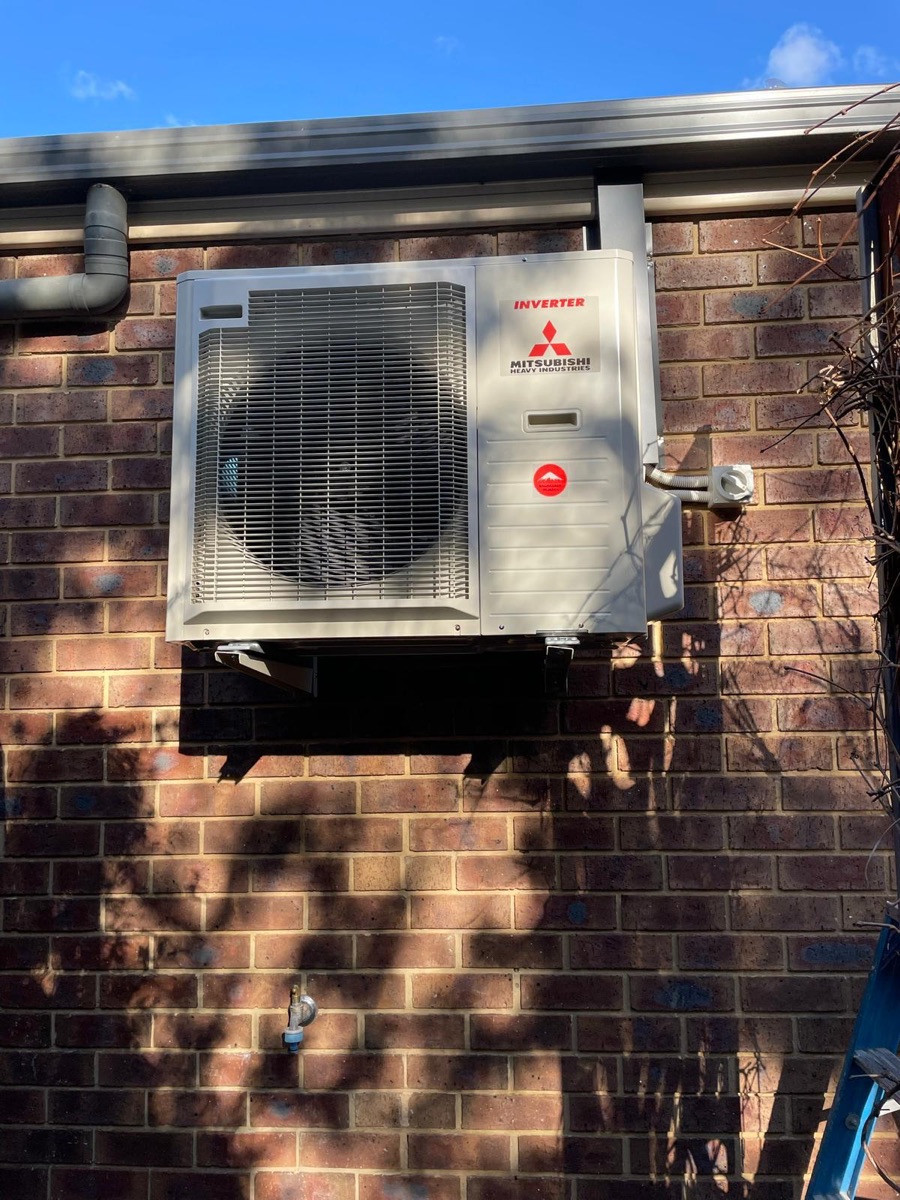 Split system air conditioner installed by Hyper Electrical