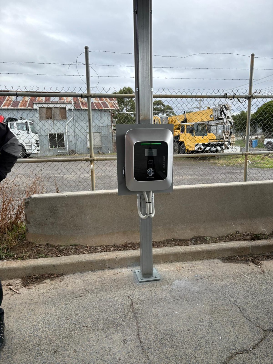 EV charger installed by Hyper Electrical